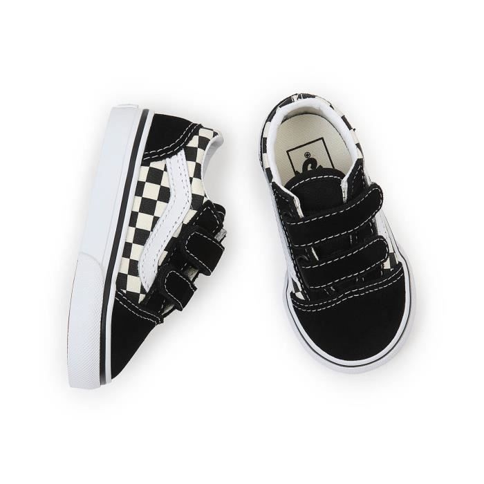 Zapatos para bebés y niños pequeños - VANS - Old Skool Primary Check V - Negro - Textil - Unisex