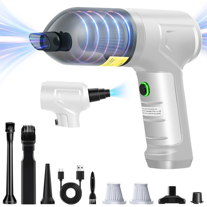 Aspirateur à Main sans Fil de Voiture 4en, avec filtre HEPA multi-filtration, pour la maison,la voiture et l'extérieur