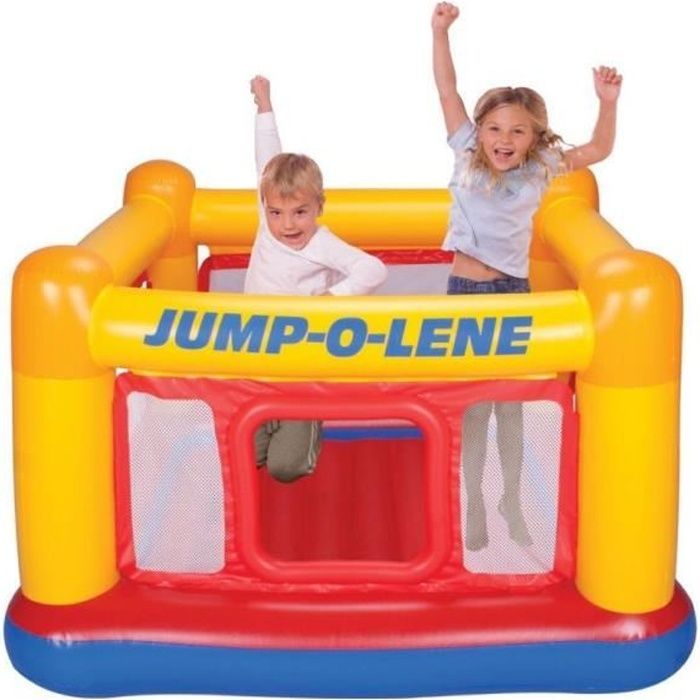 Opblaasbare speelmat - INTEX - Kindertrampoline - Afmetingen 1,74 x 1,74 x 1,12 meter - Gewicht 8 kg