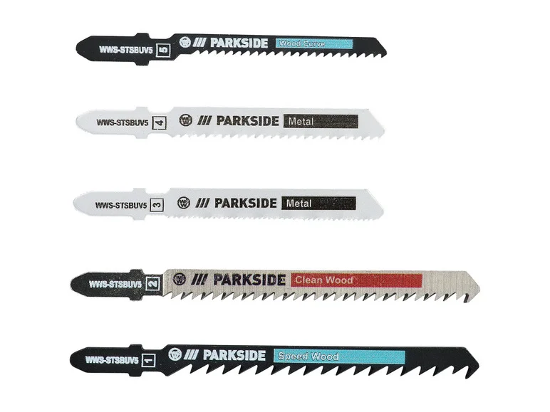 Lâminas de serra vertical PARKSIDE® Zestaw PSTZ 3 A1, 5 unidades