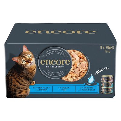 Selecție Encore pentru pisici, pachet multiplu, 8 x 70g