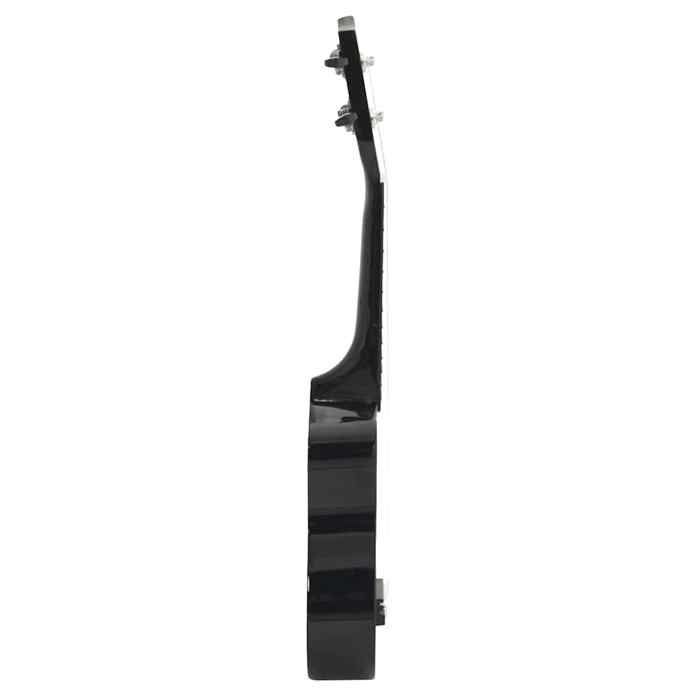 Set de ukelele soprano vidaXL con funda para niños, negro, 23