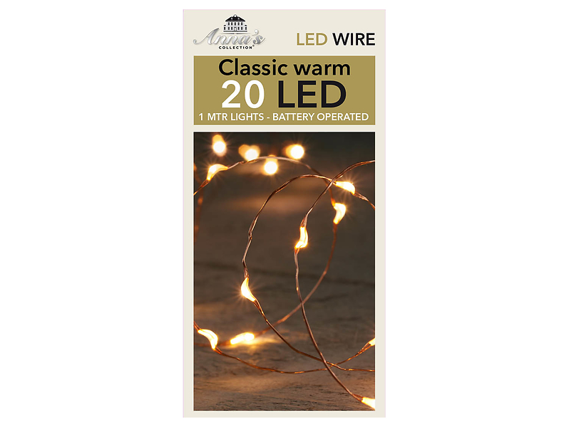 Sznur dekoracyjny 20 lampek LED 1m 3xAA