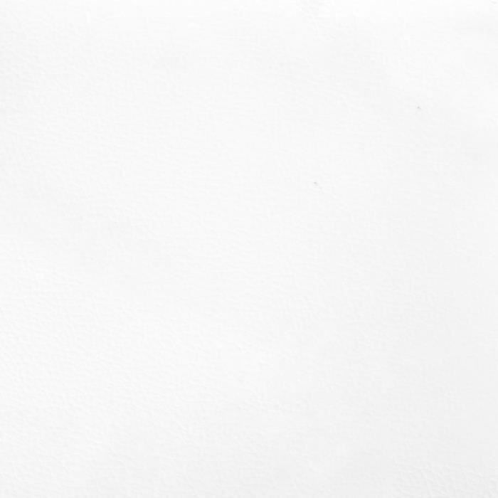 Sommier à lattes - QIILU - Blanc - 90x190 cm - Similicuir - Montage facile