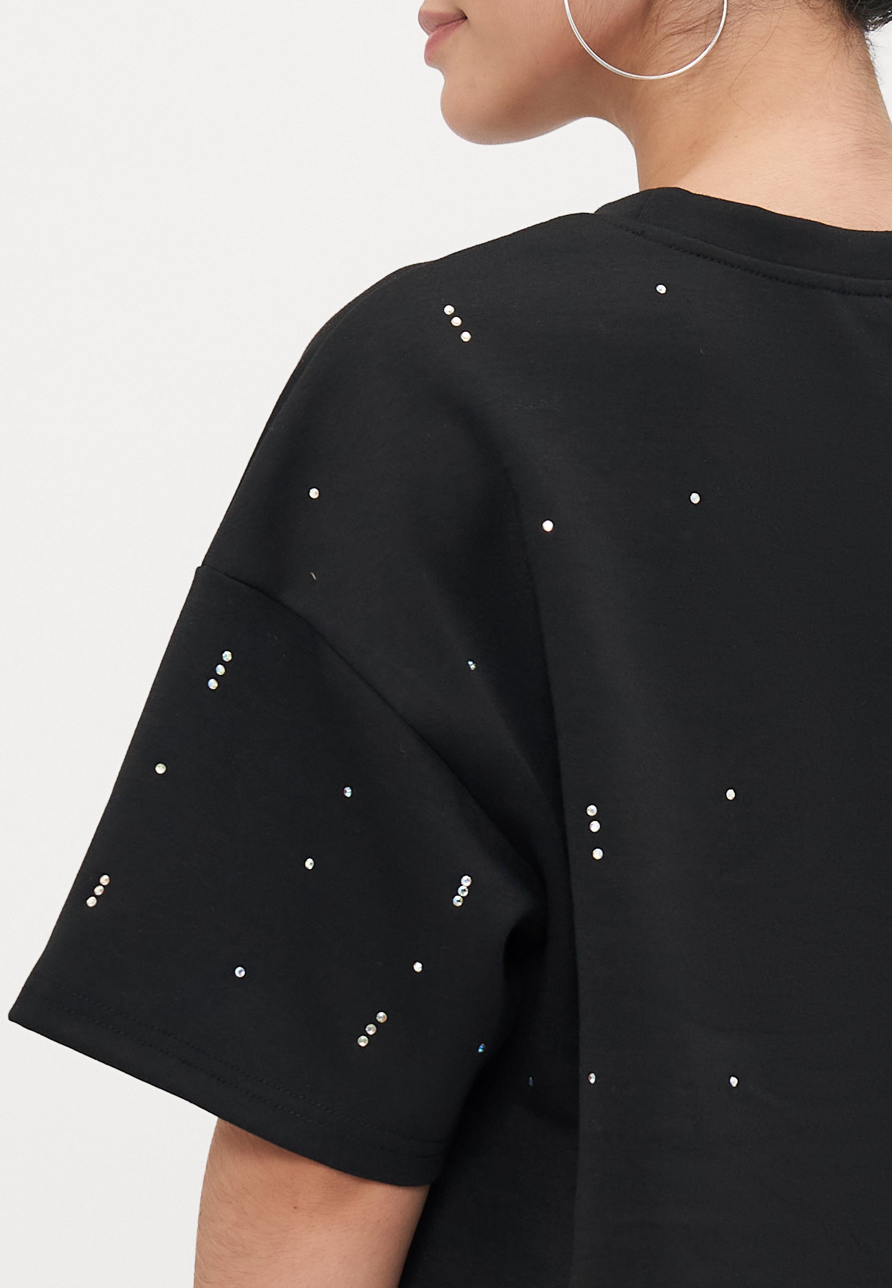 ONLY Petite ONLEDEL SPARKLE - T-shirt met print - zwart