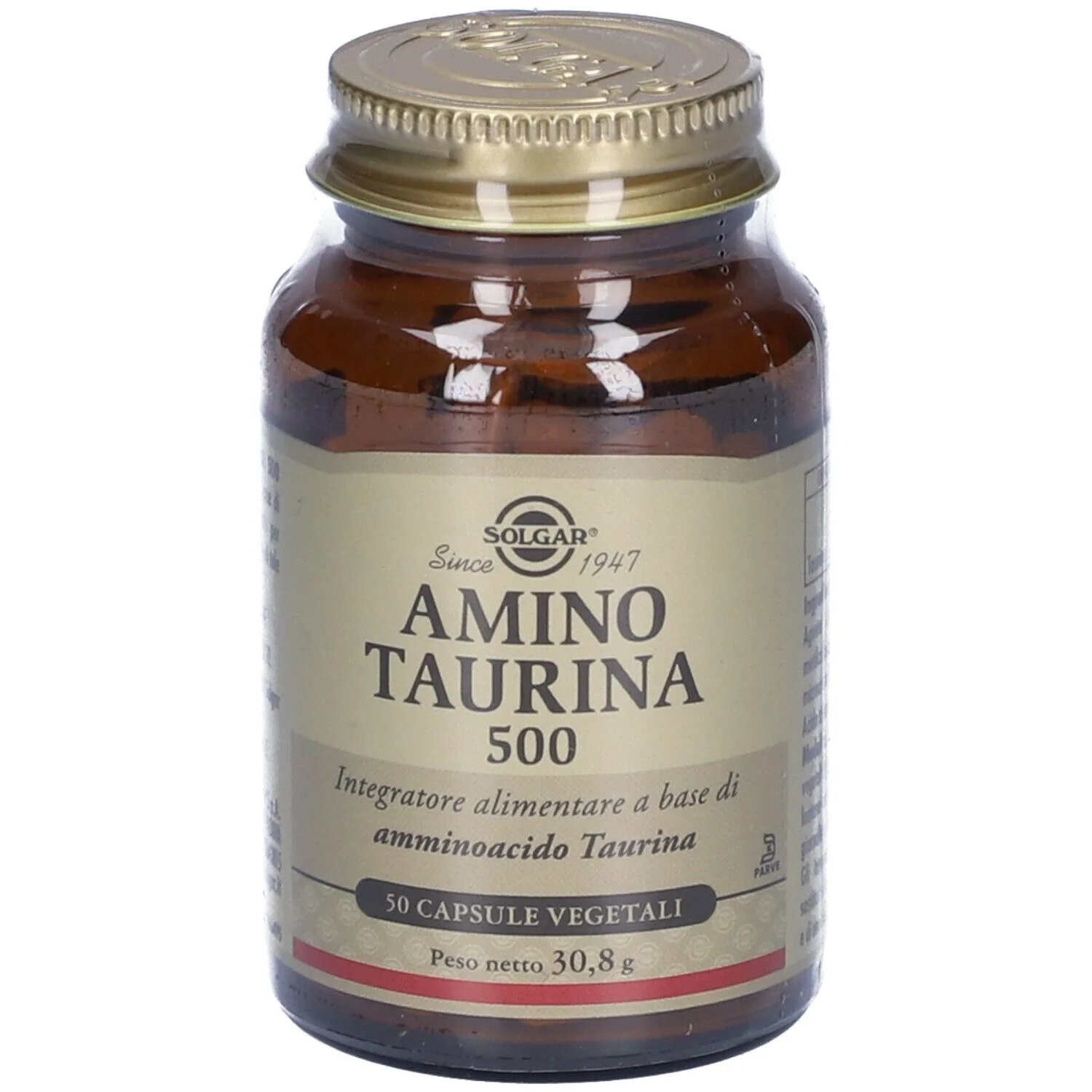 SOLGAR Amino Taurin 500, 50 Veterinärkapseln, Fettstoffwechsel
