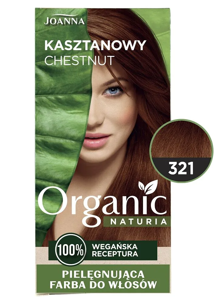 Joanna Naturia Organic Vegan Farba do włosów Kasztanowy 321
