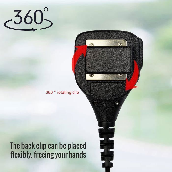 Altavoz con micrófono Retevis de 2 pines para walkie-talkie, compatible con Baofeng UV-5R UV-82 BF-888S BF-88E RT5R RT86 TYT Kenwood y altavoces para caza.