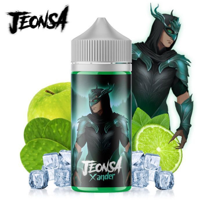 Liquido per sigaretta elettronica Xander (Cactus, lime, mela) Jeonsa 100ml + 4 booster di nicotina