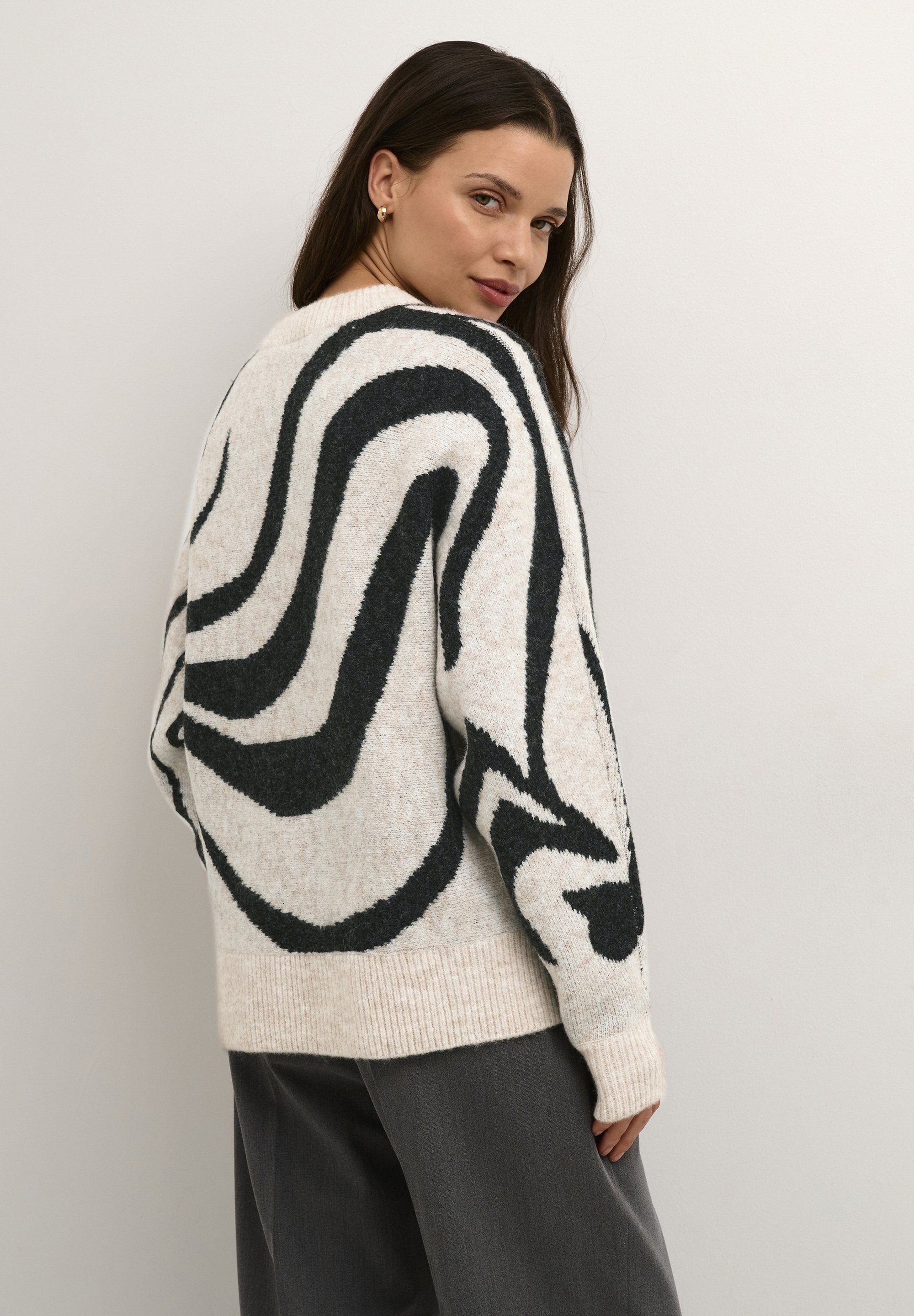 Kaffe KABIRTHE - Maglione - sabbia melange chiaro