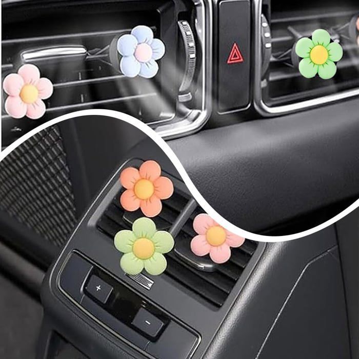 4 ambientadores para coche, ambientadores con forma, accesorios para coche, accesorios de decoración para coche para mujeres