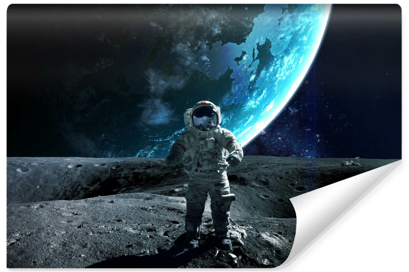 Fototapeta Młodzieżowa Astronauta na Księżycu 90x60cm