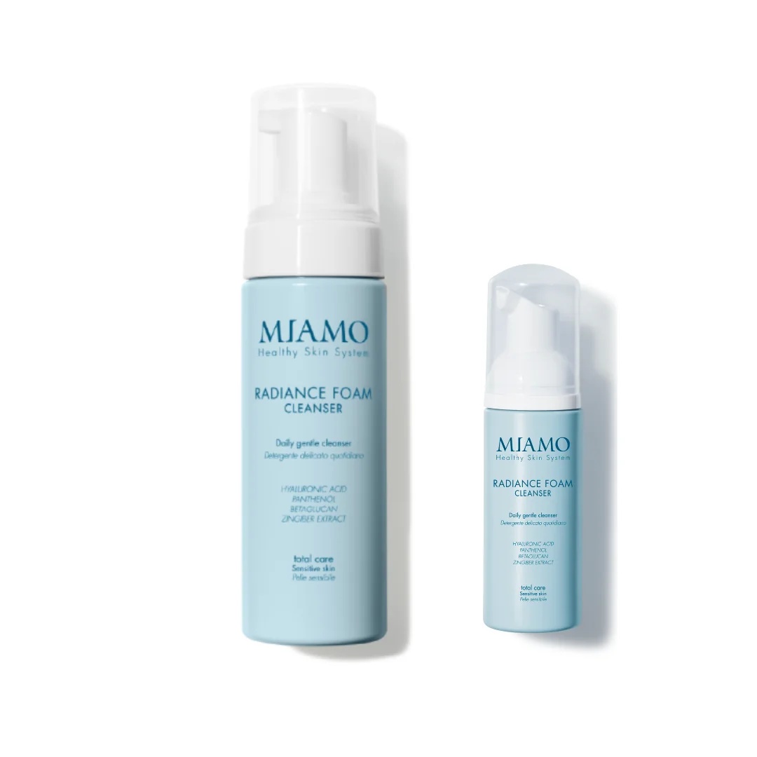 MIAMO Duo Nettoyant Moussant Éclat Miamo 150 ml + 50 ml Format Voyage Peaux Sensibles