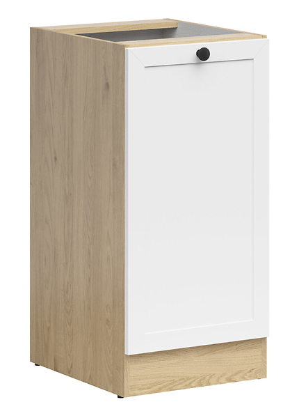 Szafka kuchenna dolna Junona Line 40 cm prawa z drzwiami dąb bernstein/biały
