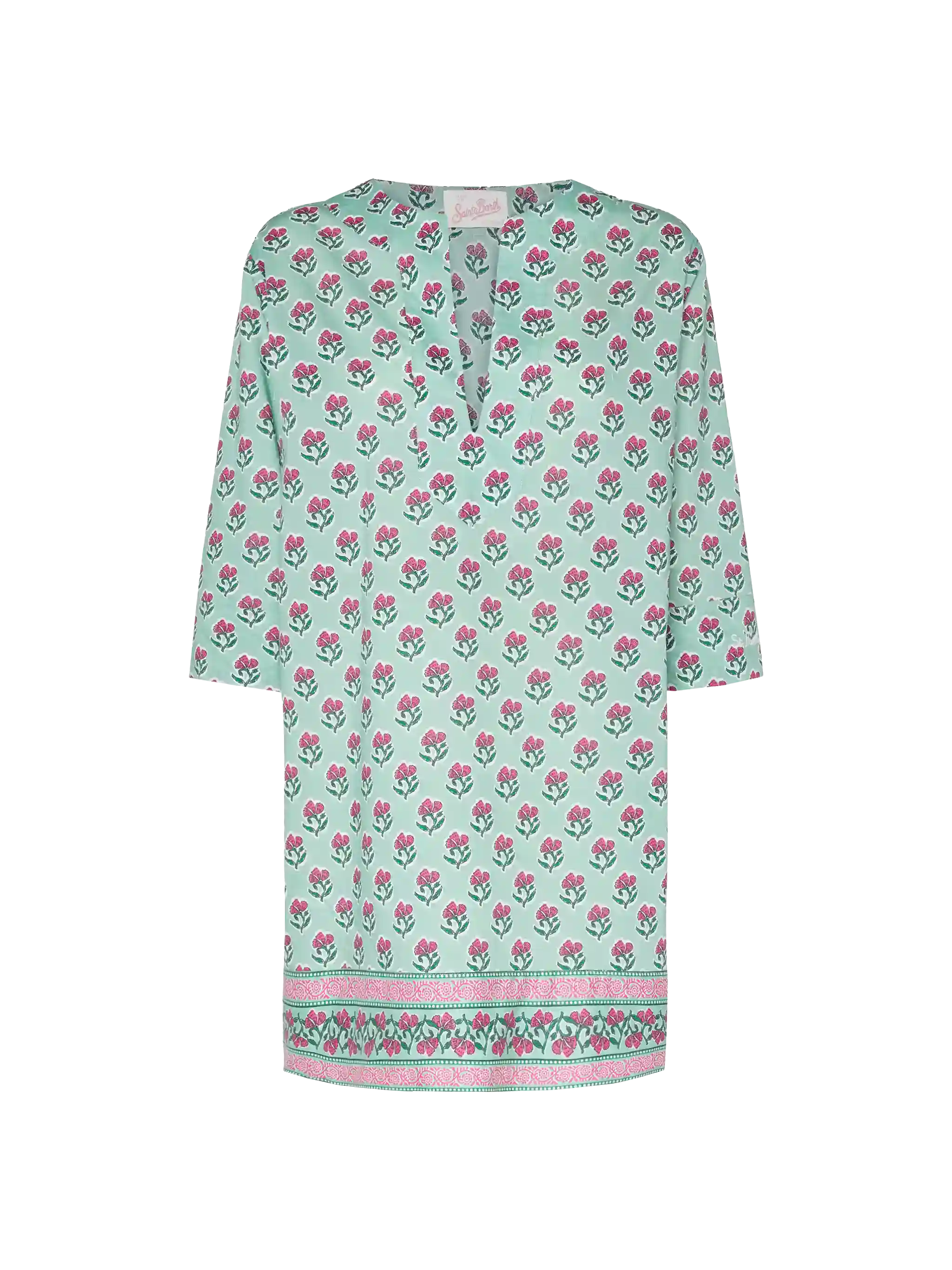 Macha katoenen tuniekjurk met bloemenprint