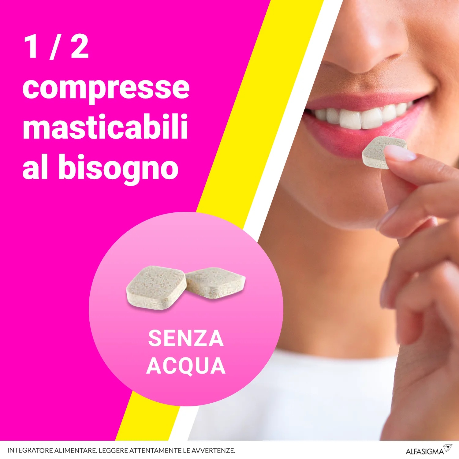 BIOCHETASI Alfasigma Biochetasi Digestão e acidez 20 comprimidos mastigáveis Sabor limão