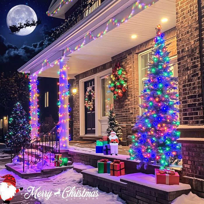1 Guirlande lumineuse,30M 300 LEDs,Multicolore,8 Modes,IP65,Pour Jardin,Terrasse,Noël .