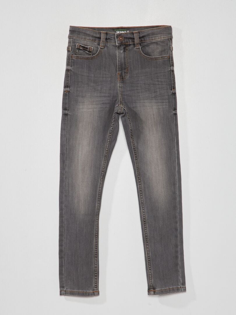 Duurzame, elastische skinny jeans - GRIJS