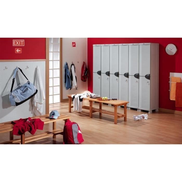 SPACESAVER 35 PLASTIKEN Tall Cabinet with 1 Door and Shelves - W 35 x D 45 x H 184 cm - Space Saver Range - Indoor and Outdoor