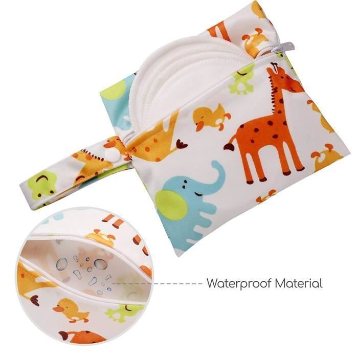 Pack de 8 Coussinets d'Allaitement en Bambou Organiques Lavables avec Sac Rangement et Linge,Anti-Fuites Compresses d'Allaitement