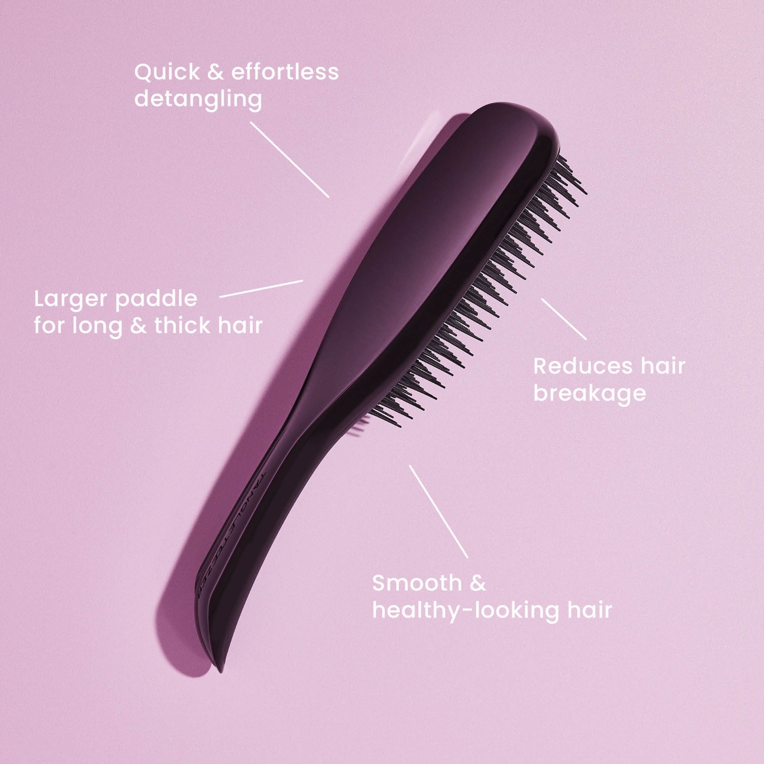 Cepillos planos y de paleta Tangle Teezer, Desenredante húmedo Tangle Teezer – Grande, Desenredante húmedo Peach Glow – 1 unidad