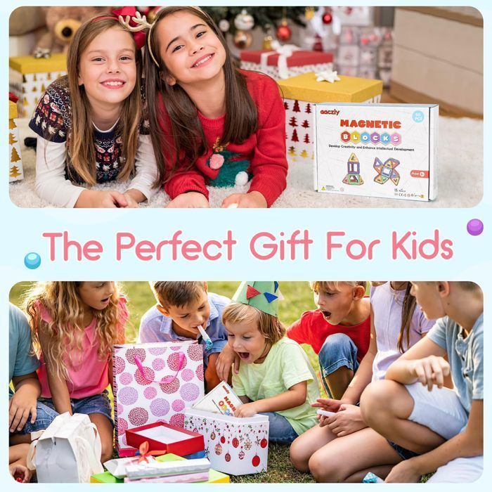 Magnetic Construction Set for Kids - 50 Pieces - Educational Games, Gift for Boys and Girls, Ages 3+