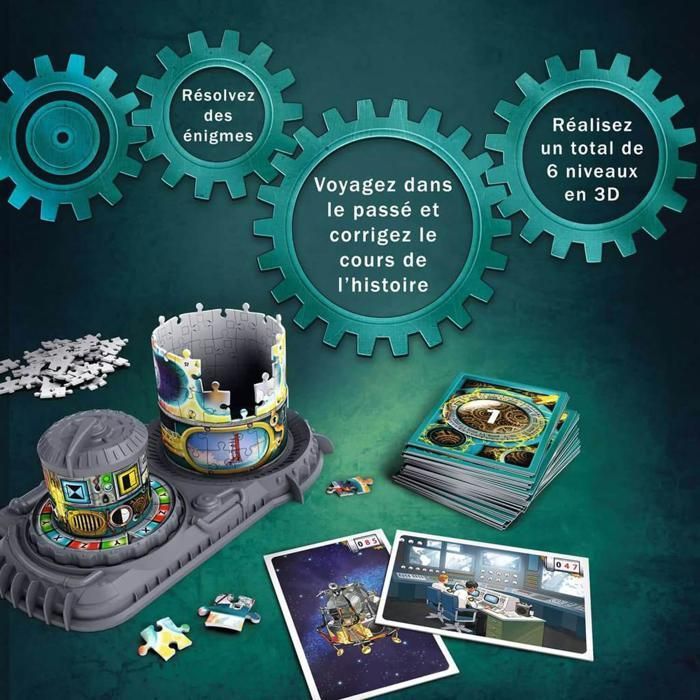 216-piece 3D puzzle: Time Guardian Adventures: Chaos on the Moon