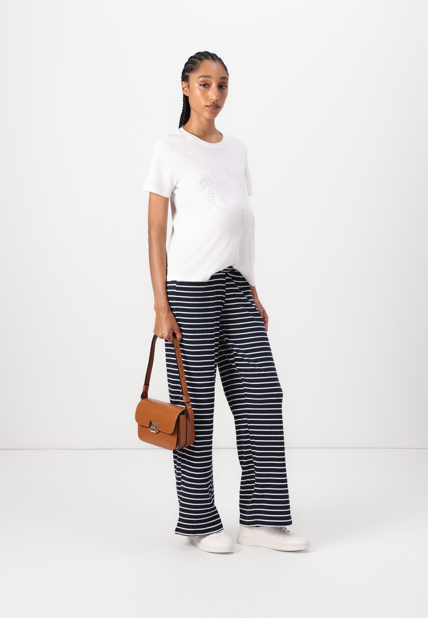 ONLY MATERNITY OLMGRY O NECK TEE - Tričko s potiskem - cloud dancer