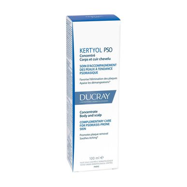 Ducray Kertyol PSO -tiiviste vartalolle ja päänahalle psoriasikseen 100 ml