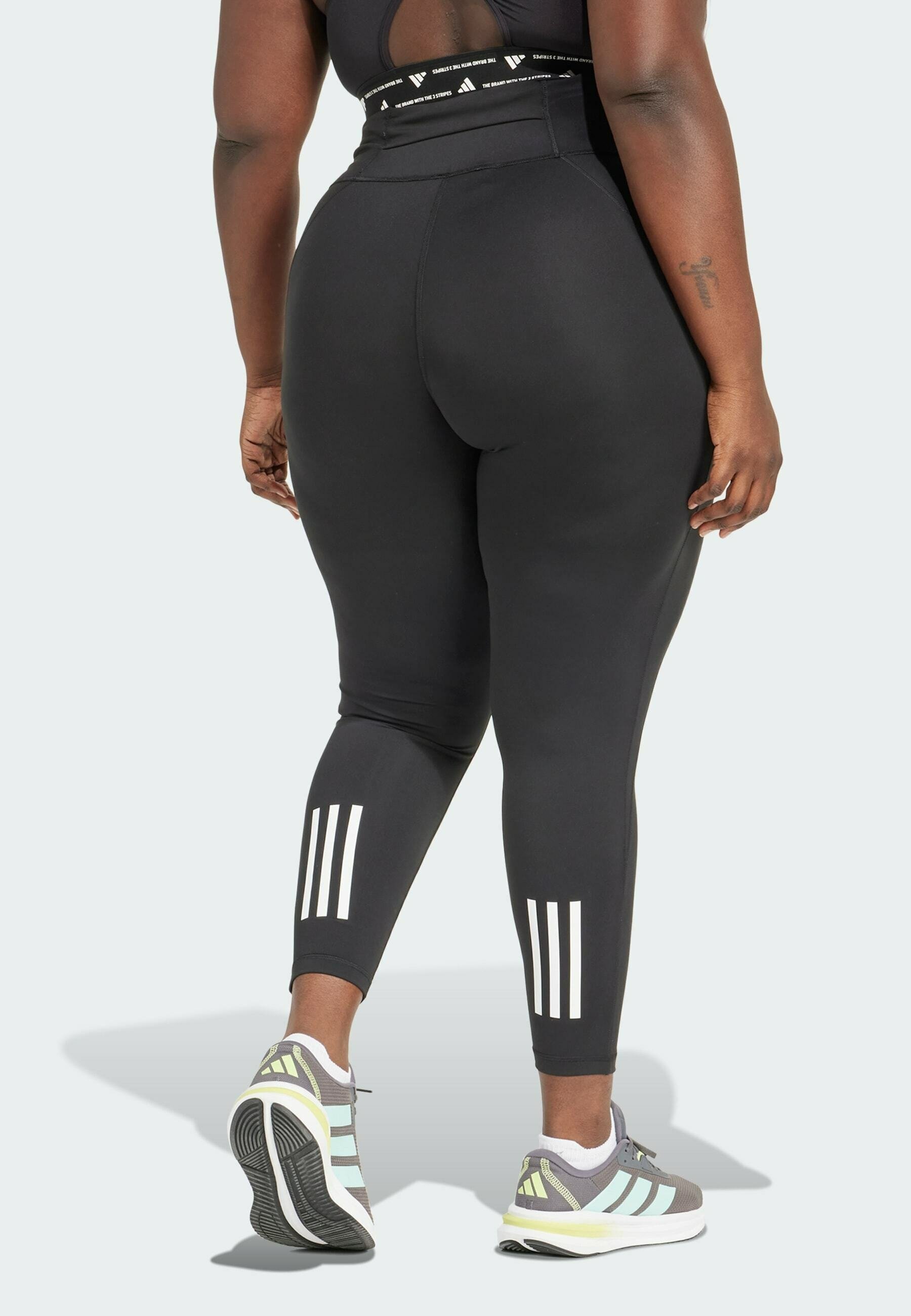 adidas Performance OWN THE RUN 7/8 GRANDE TAILLE - Leggings - Noir