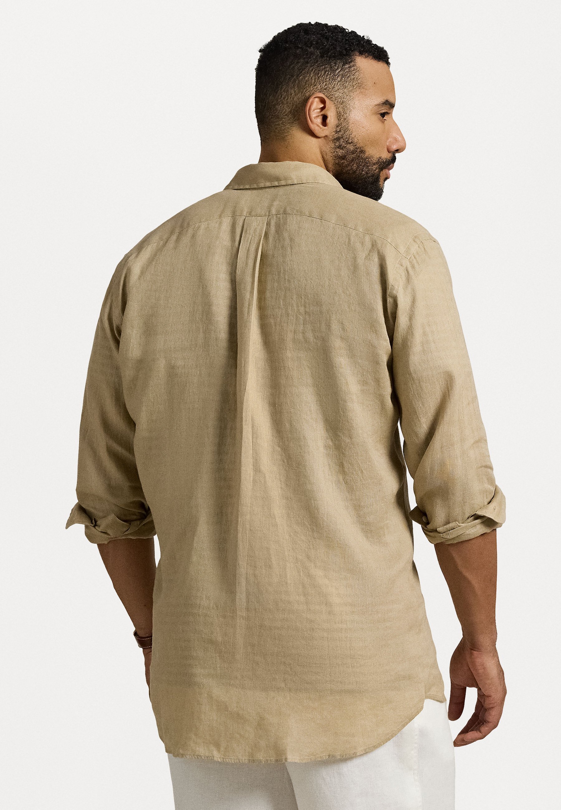 Polo Ralph Lauren linnen overhemd voor grote maten - Overhemd - kustbeige