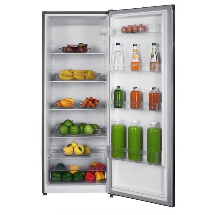 GEDTECH GSP230SL Silberner Kühlschrank mit einer Tür – 230 l – Energieeffizienzklasse E