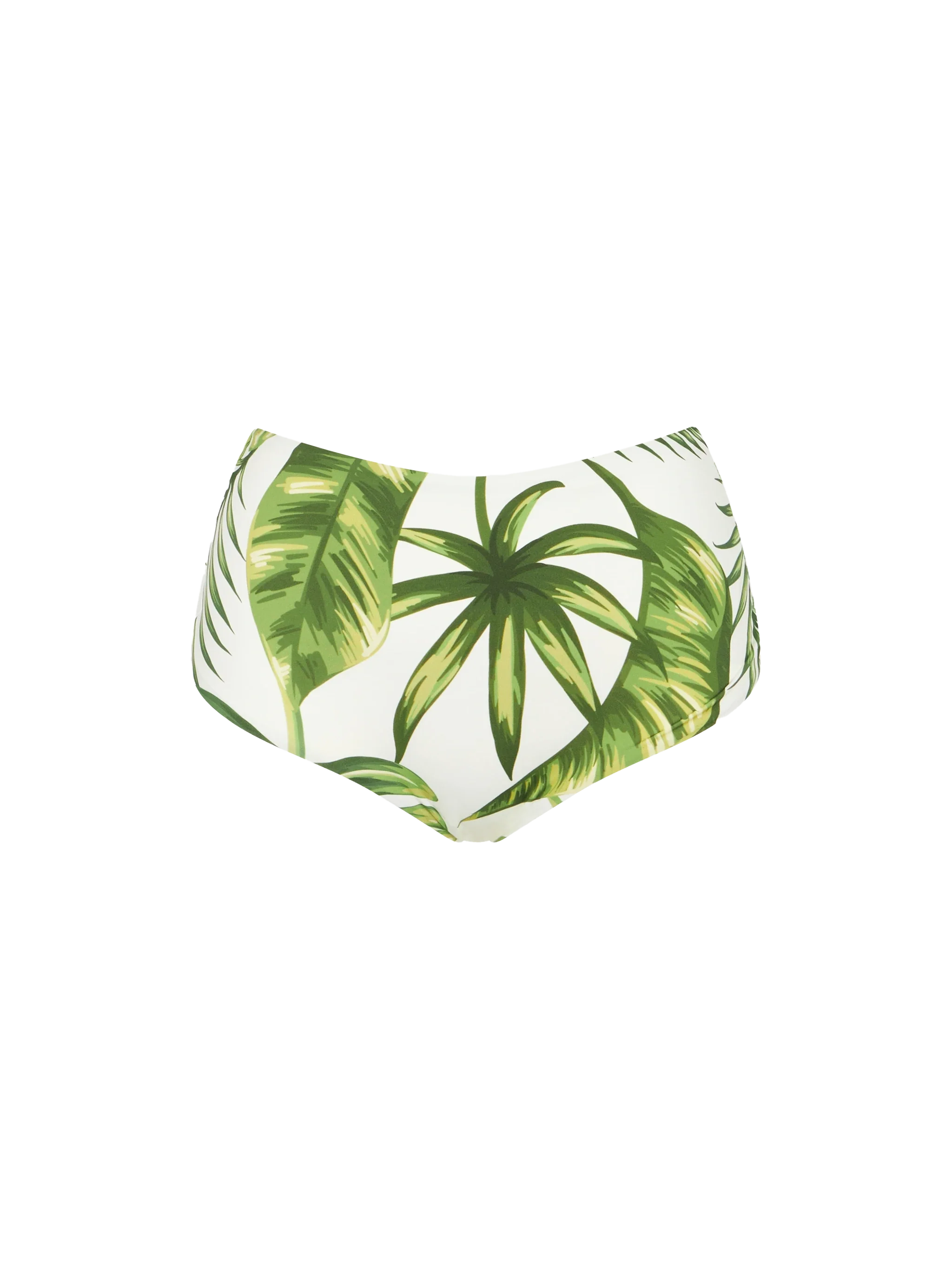 Braguita de baño de talle alto con estampado tropical