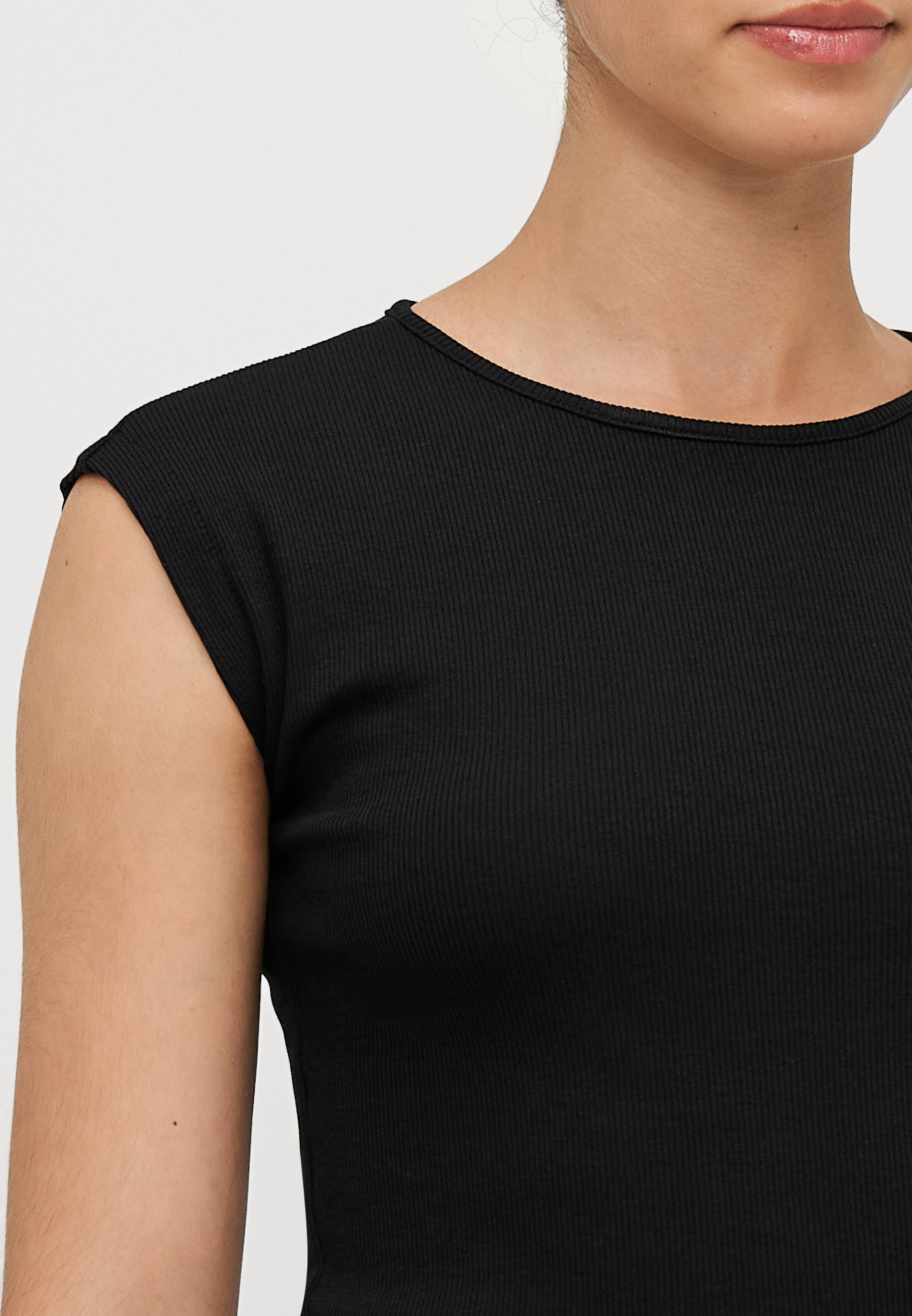 Even&Odd Petite 2er-Pack – Basic-T-Shirt – Schwarz & Silber