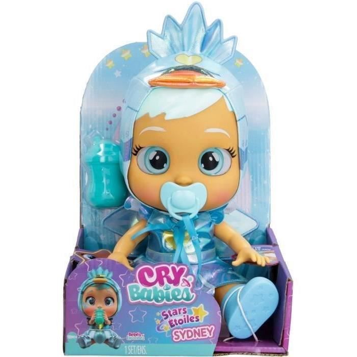 Cry Babies Stars -vauvanukke - Sydney - IMC TOYS - Interaktiiviset nuket - Vaaleanpunainen - LED-tähdet