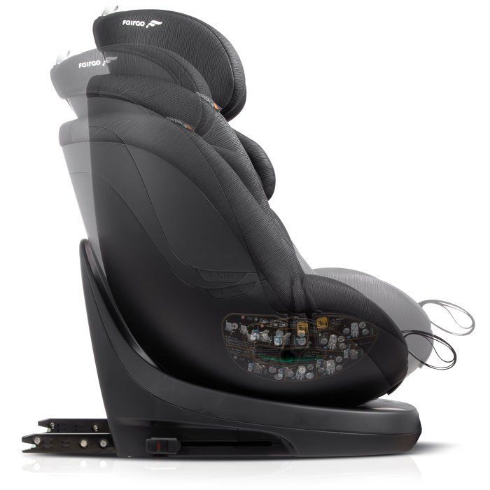 Silla de coche BABYAUTO Magna Plus - Grupo 0/1/2/3 - I-Size - 40/125 cm - Isofix - Giro de 360° - Reclinable - Negra