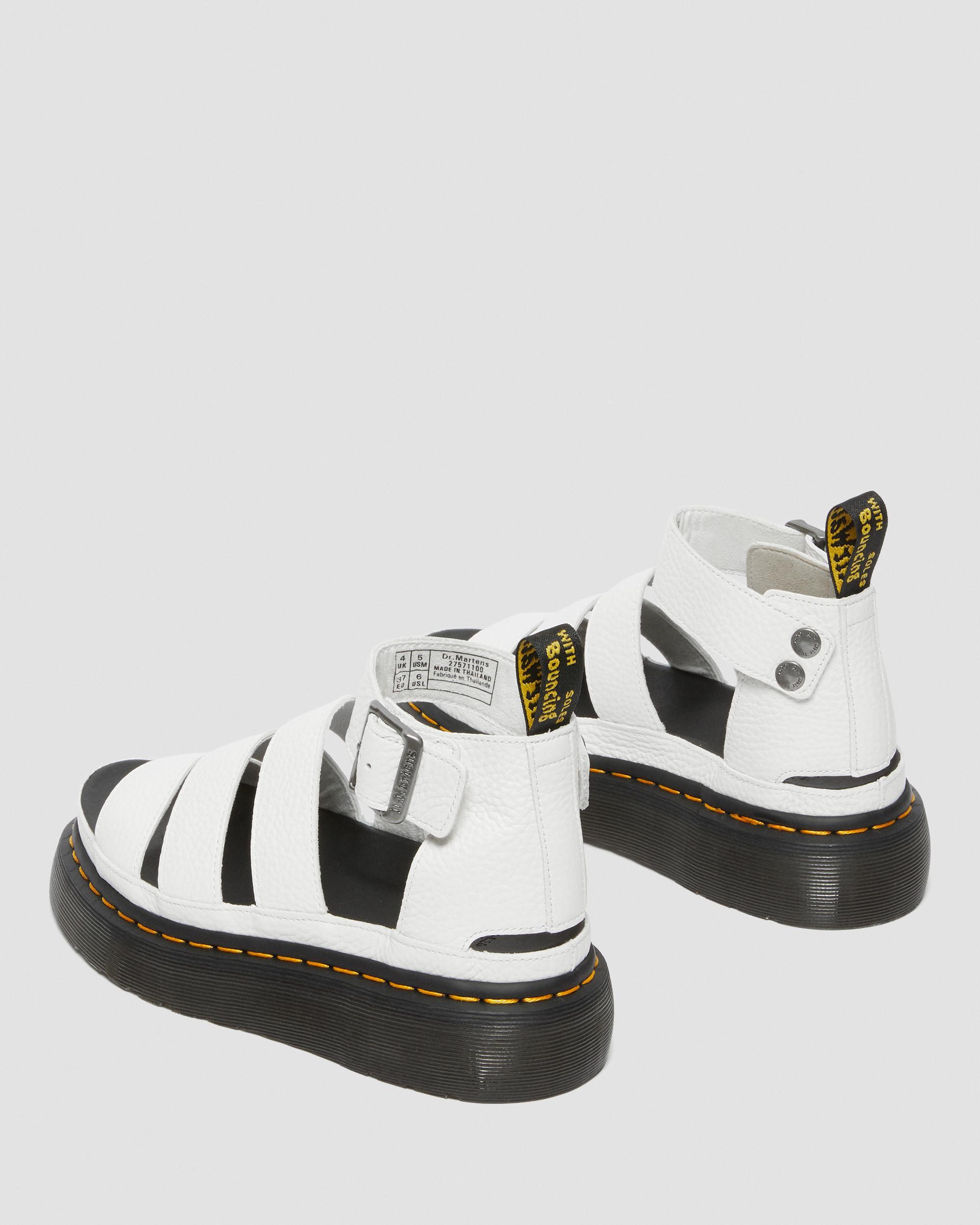 Clarissa II Quad Milled Nappa Leder Plateau Sandalen