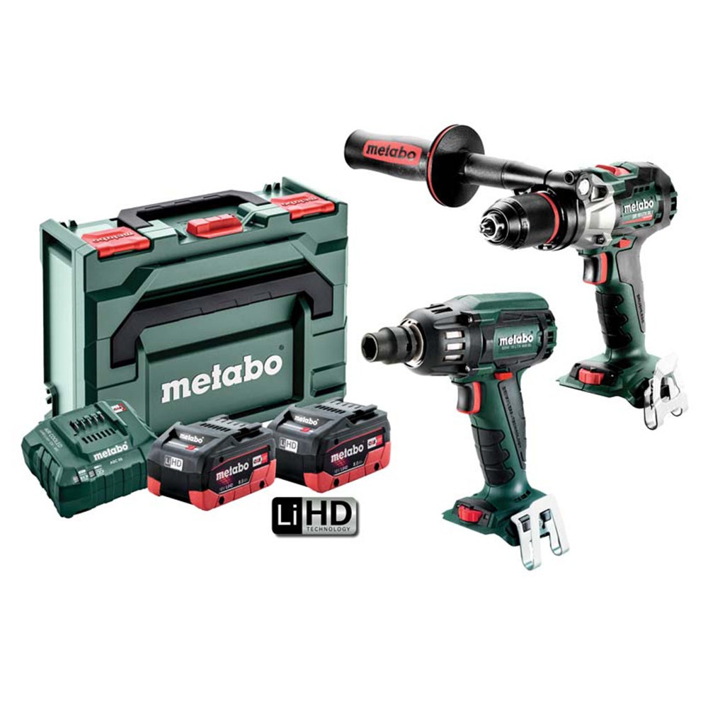 Conjunto combinado METABO 18V Brushless de 2 peças, 2 x 8,0 Ah AU68203280