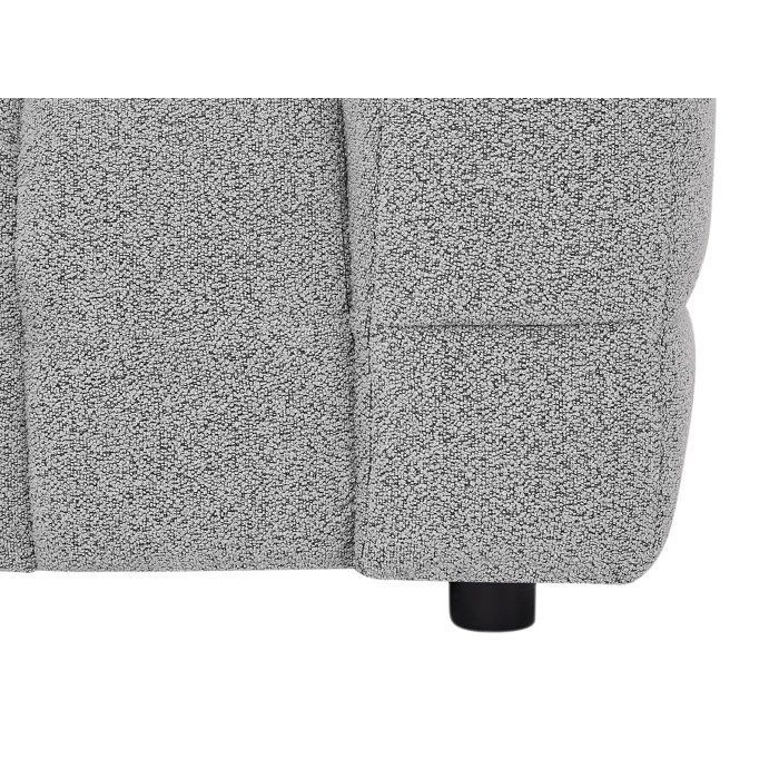 Canapé 3 places en tissu bouclette gris clair LERICI