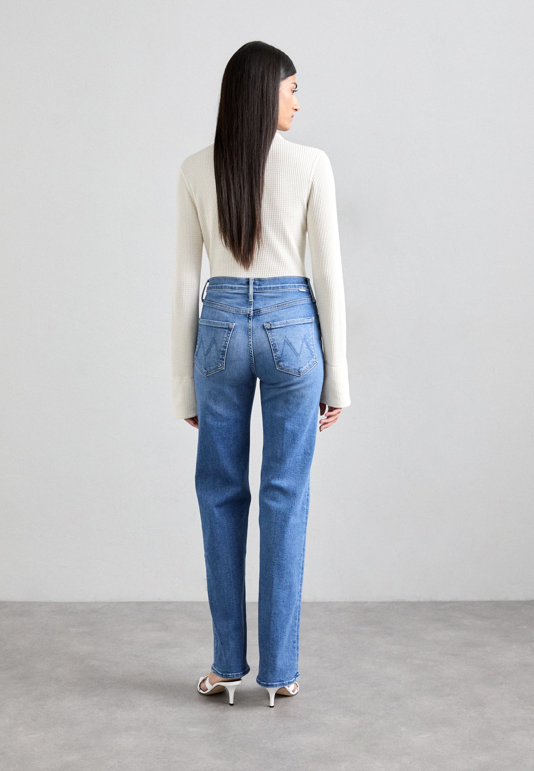 Mother THE KICK IT - Jean droit - denim bleu clair