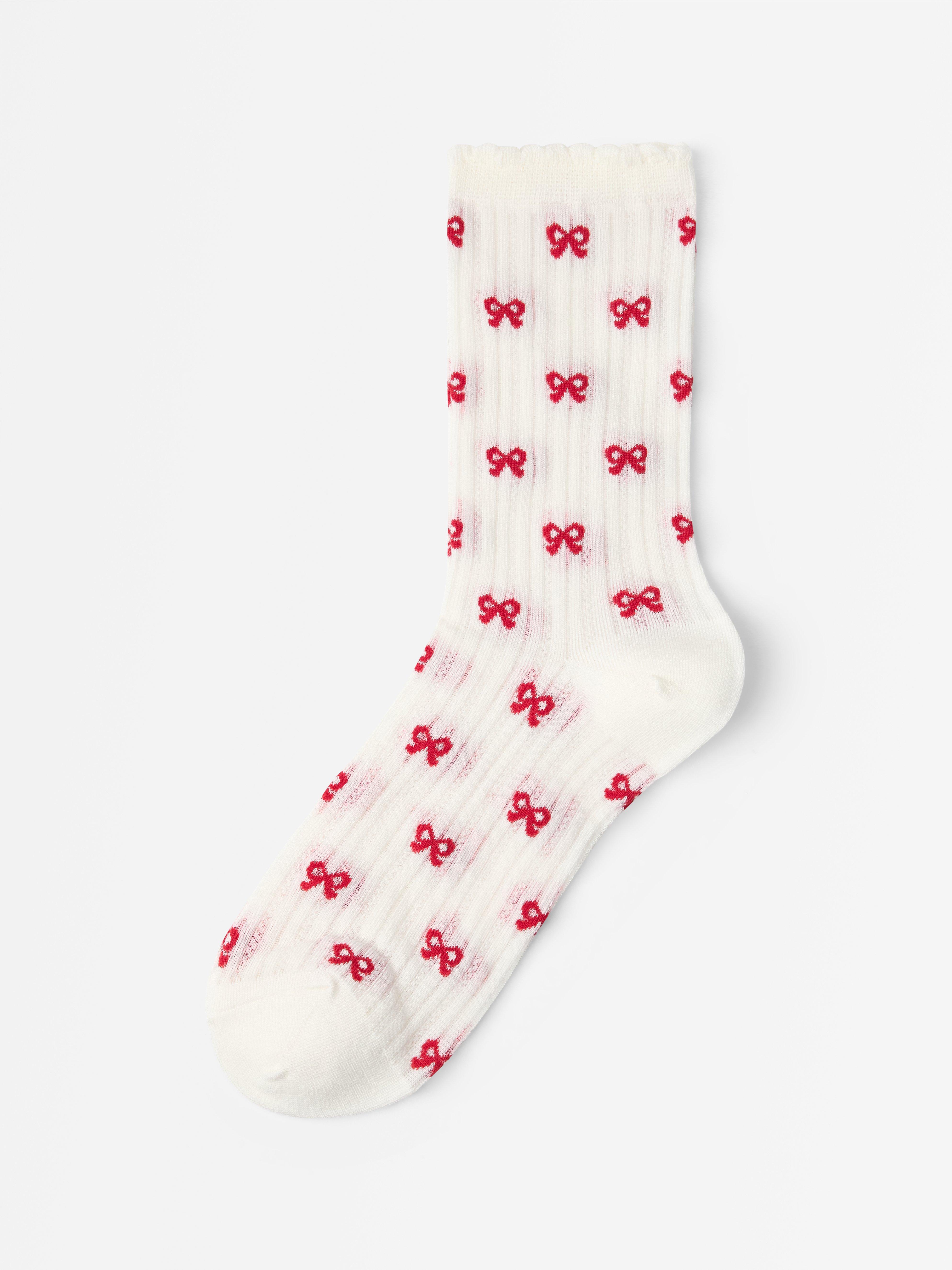 Calcetines rojo oscuro