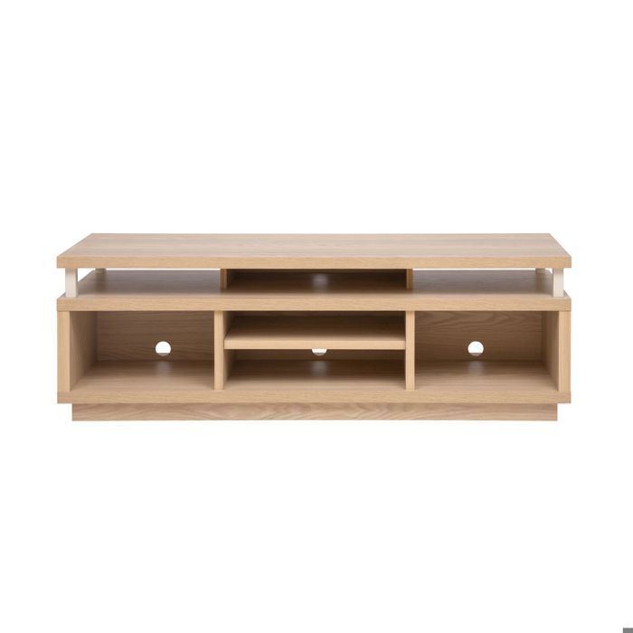 Iris Ohyama, Soporte para TV, Mueble para TV, Banco para TV, Pantalla de hasta 55 pulgadas, OTS-125M, Marrón claro, 38 x 126 x 41,5 cm (ancho x profundidad x alto)