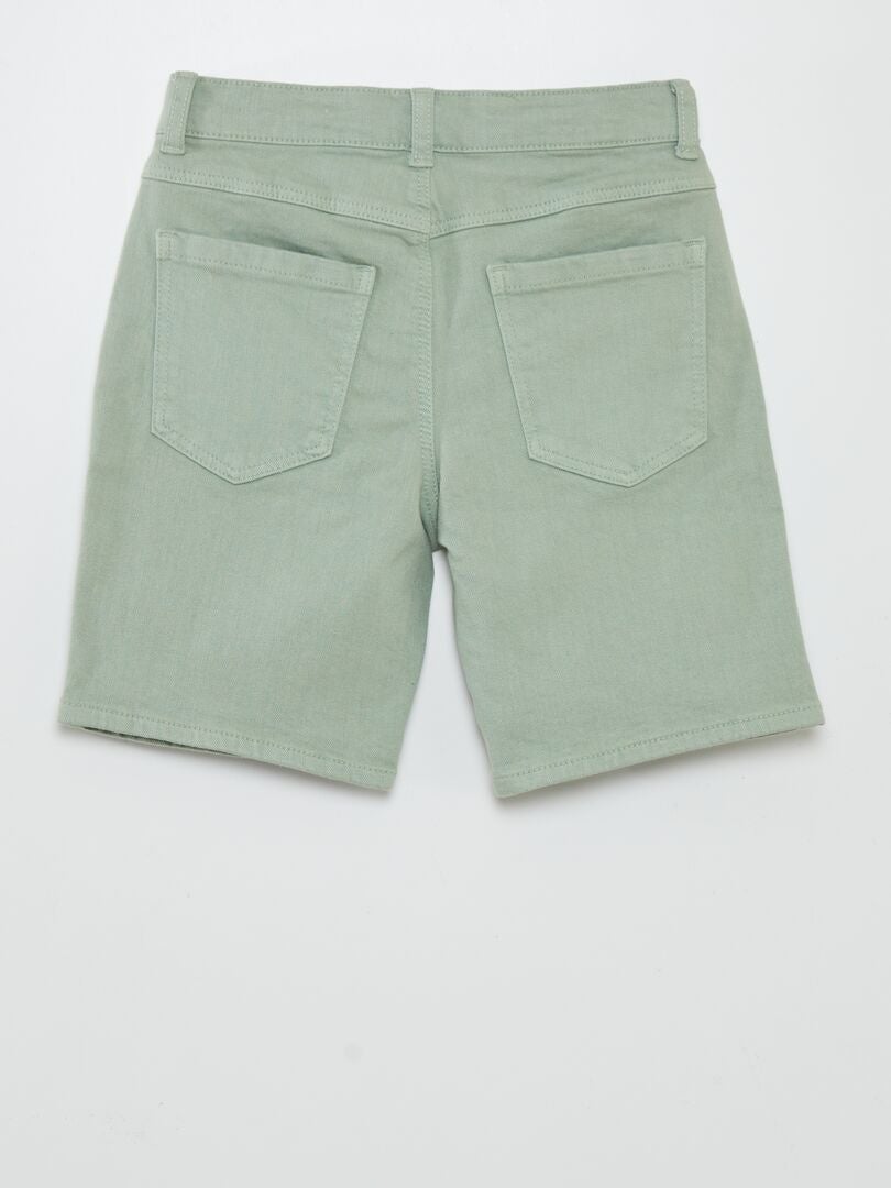 Bermudas de mezclilla - VERDE