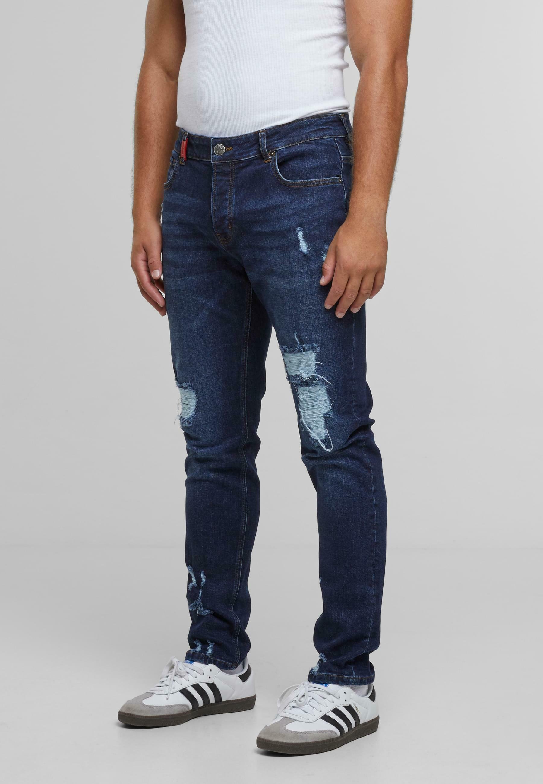 2Y Premium Slim fit jeans - middenblauw