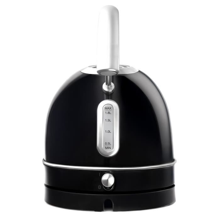 Bouilloire vintage - SWEISS - KTL9 - 2200 W - 1,8 L - Socle 360° - Noir