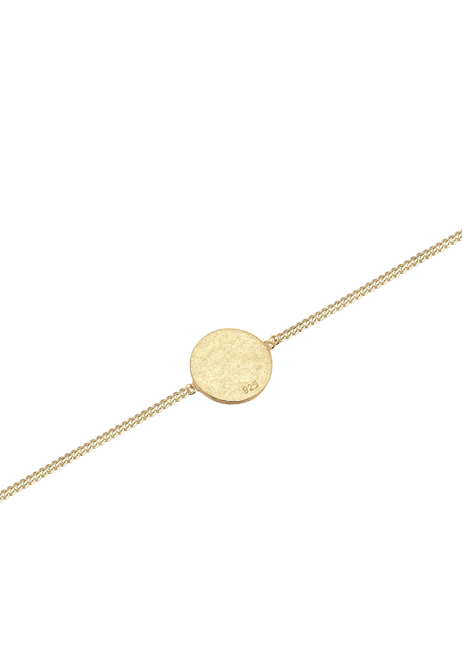 Elli Kreis Plättchen Matt Basic Trend Geo 925 Silber