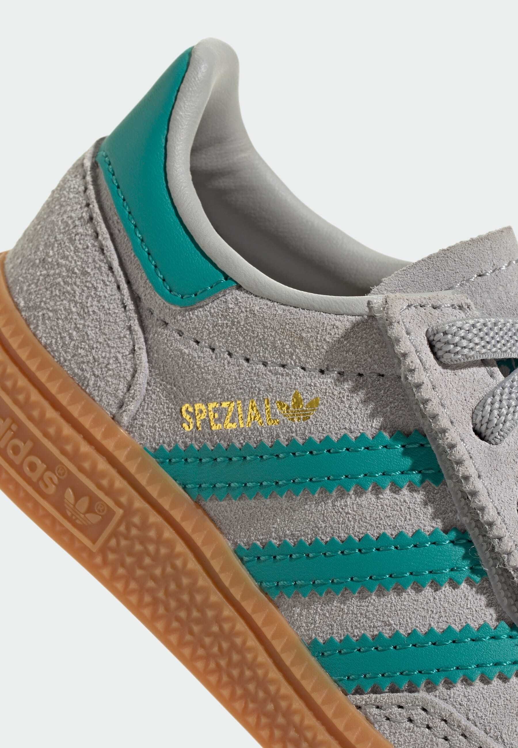 adidas Originals HANDBALL SPEZIAL UNISEX - Dječje cipele - sive dvije čistozelene gume