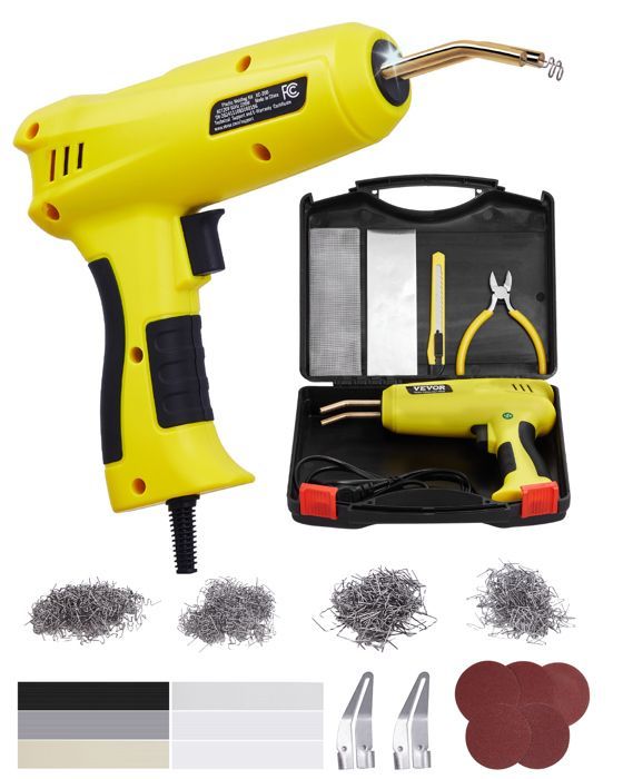 Kit de soldadura de plástico - VEVOR - XC-200 - 220 W - 800 grapas - 56 varillas de soldadura