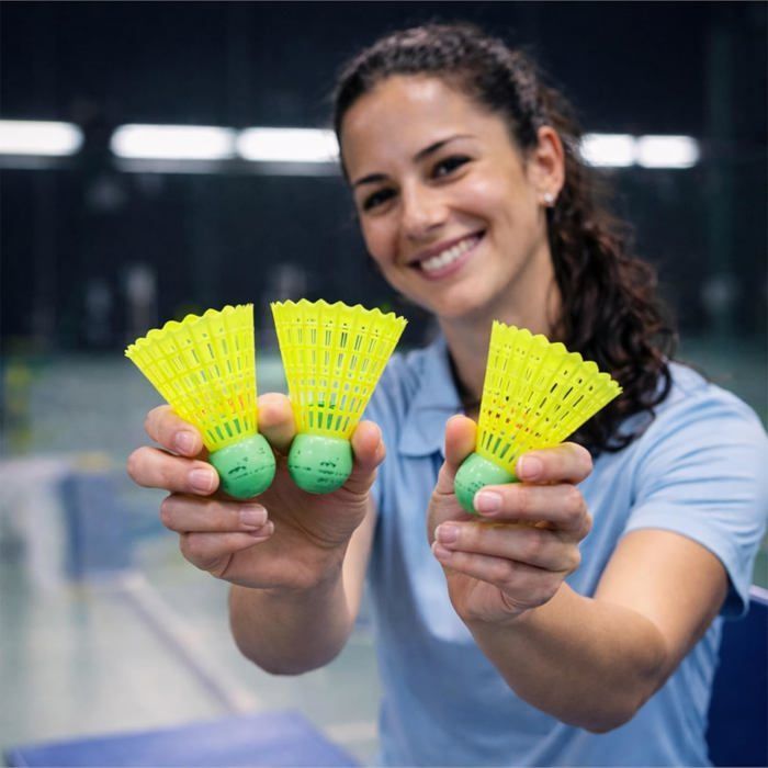 Volants Speedbadminton rapides jaune – pour entraînement & compétition – badminton indoor & outdoor