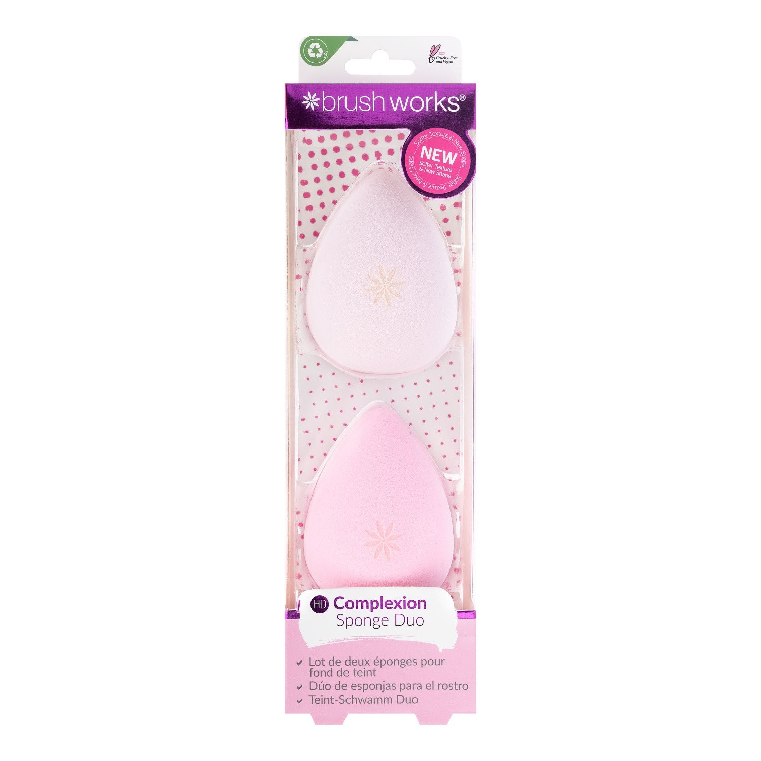 Brushworks Duo Eponges de Maquillage pour le Teint
